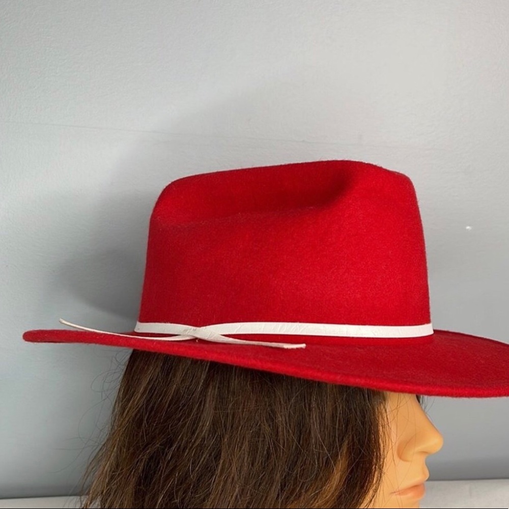 Tru-West Rockmount Ranch Wear Western Cowboy Cowgirl Hat Red Wool USA Size L
